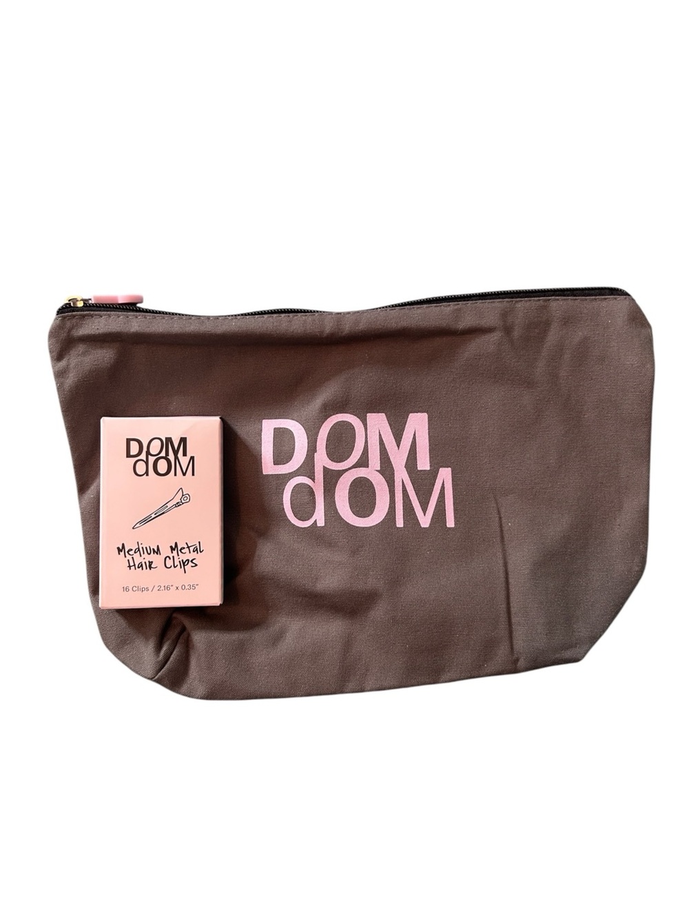 **NIB** Dom Dom Medium Metal Hair Clips & Carrying Bag